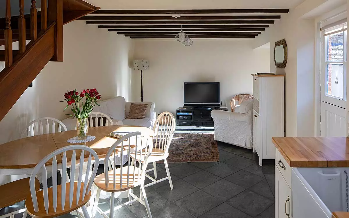 Dining area in yorkshire cottage